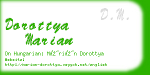 dorottya marian business card